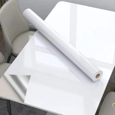 Imagem de Vinil Adesivo Branco Brilho Laca Laquear Mesa Vidros 3m x 1m - BG Ades