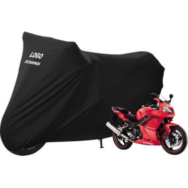 Imagem de Capa Para Proteger Moto DafraRoadwin Luxo com Logo - Mz, Preta