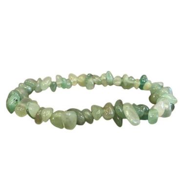 Imagem de Pulseira Natural Quartzo Verde Em Cascalho - Saúde - EQUILIBRIO, 7cm