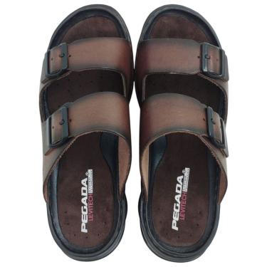 Imagem de Chinelo Masculino Gaspea Casual Dia a Dia em Couro Levitech Ultra Conforto Pegada 134106