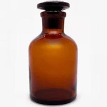 Imagem de KIT 5 Frasco Reagente Ambar Boca Estreita com Tampa de Vidro 125mL - D