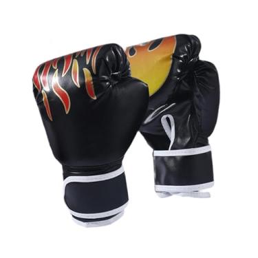 Imagem de Pegciuho Luvas de Boxe Chute Luvas Kickboxing Luvas Sparring Luvas de Treinamento para Taekwondo Home Gym Sanda Karate Fighting Pad, Preto para Crianças