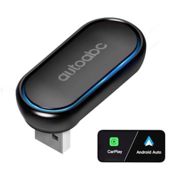 Imagem de Dongle USB multicolorido sem fio CarPlay/Android Auto 2 em 1 com rotação de 360° para carros OEM com fio CarPlay/Android Auto após 2016, converte com fio para sem fio, mantenha a função original do