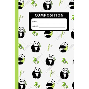 Imagem de Composition Notebook: Pretty Panda Cartoon Print College Ruled Notebook for School, University and College. Nifty Lined Journal for Students, Kids and Teens for Writing & Notes