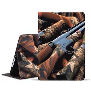 Imagem de FVAENDHIO Capa para Samsung Galaxy Tab A9 Plus 11 polegadas modelo 2023 (SM-X210/X216/X218), suporte ajustável, auto despertar/hibernar, capa de couro inteligente, isca de balas de espingarda de