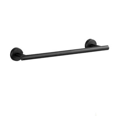 Imagem de Suporte de papel higiênico preto fosco dourado, gancho de barra de toalha, anel de toalha, kit de prateleira de banheiro de aço inoxidável, conjunto de ferragens de banheiro, preto, barra de toal