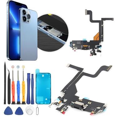 Imagem de Cabo flexível de substituição para iPhone 13 Pro para iPhone 13 Pro Porta de carregamento de substituição Carregador USB 13 Pro Dock Placa conector com ferramentas