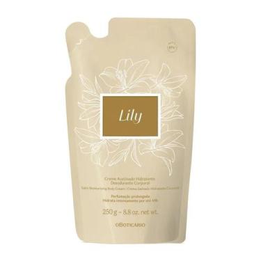 Imagem de Refil Creme Acetinado Desodorante Hidratante Corporal Lily 250g - O Bo