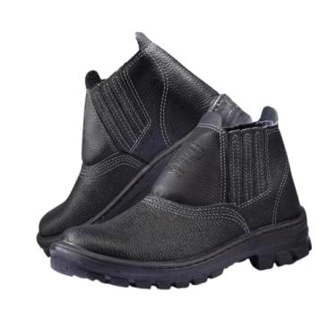 Imagem de Bota Botina Epi Calçado Unissex Couro Segurança P/trabalho Monodensidade CA (36)