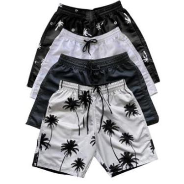 Imagem de Kit 4 Bermudas Tactel Moda Praia Short Masculino com Bolsos Dia a Dia-Masculino