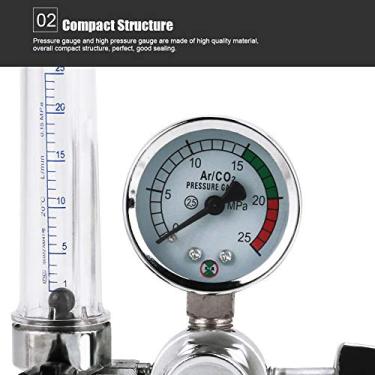 Imagem de Regulador de Pressão, Medidor de Fluxo de Argônio e Medidor para Soldagem MIG TIG G5/8, Estrutura Compacta, Regulação Estável de Tensão, Interruptor de Alça Resistente a