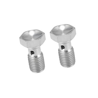 Imagem de REPAIROCK M10 x 1,25 25 mm Rosca de aço inoxidável parafusos banjo adaptador de encaixe de linha de freio turbo para carro 2 peças de reposição automotiva