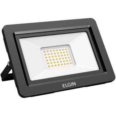 Imagem de Refletor de LED Projetor 50W 6500K Preto SLIM - ELGIN, 50W, 1 unidade,