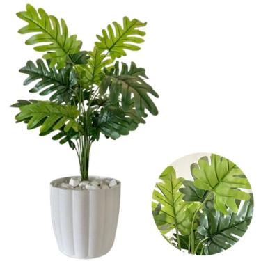 Imagem de Planta Artificial Bananinha Com Vaso Moranga Decoração Casa - PlantaIm