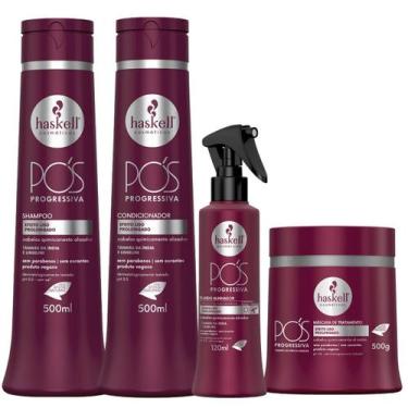 Imagem de Kit Haskell Pós Progressiva Efeito Liso Prolongado Linha Completa 4 Pr