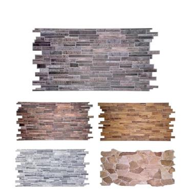 Imagem de FINECRAFT DECOR 10 painéis de parede 3D (53 m²), pedra sintética para decoração de interiores: perfeito para cozinha, banheiros, salas de estar, escritórios (ardósia natural empilhada)