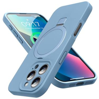 Imagem de KMAMBAG Capa magnética para iPhone 16 Pro Max (compatível com MagSafe) (proteção contra quedas de grau militar) fina translúcida fosca à prova de choque com capa de telefone anti-impressão digital