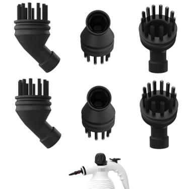 Imagem de Vykyntow Pacote com 6 escovas de acessórios de limpeza a vapor compatíveis com limpador a vapor portátil Gloil sc301, acessórios de substituição de limpador a vapor, peças de escova de nylon