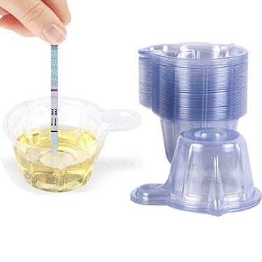 Imagem de Pacote com 150 xícaras de urina de 40 ml de plástico descartável fácil de colecionar copos de amostra de urina para teste de gravidez/teste de ovulação/teste de pH
