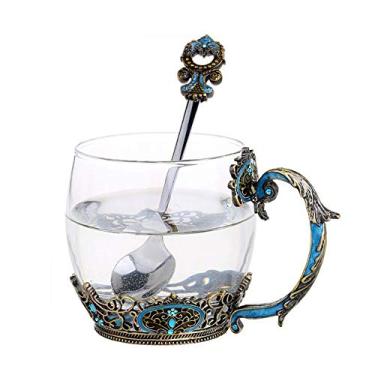 Imagem de Xícara de chá, caneca de café, xícara de chá de vidro clássica, ideias de presente de aniversário personalizadas exclusivas para mulheres, avó, mãe, professoras, bebidas quentes, 340 g