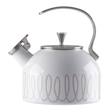 Imagem de Kate Spade New York 886301 Chaleira de metal cinza Charlotte Street, cinza, 2,4 L