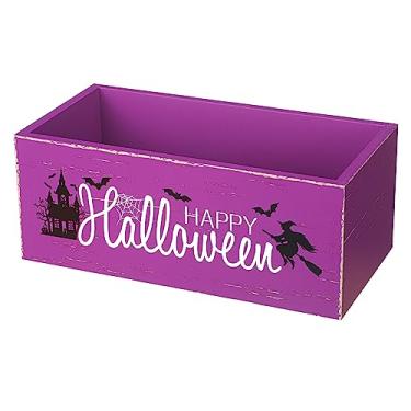 Imagem de Sintuff Tigela de doces de Dia das Bruxas Prato de Doces Engraçado de Madeira Doces ou Travessuras Grandes Suportes de Prato de Doces de Halloween Tigela de Servir de Madeira Talheres para Festas de Halloween Decorações Milho Decoração de Feriados (Bruxa)