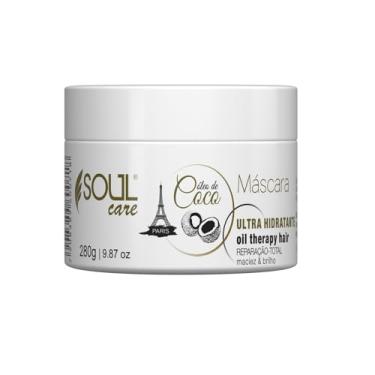 Imagem de Máscara de Hidratação Óleo para Cabelo de Coco Soul Care Profissional | Cronograma Capilar Pós-Química (280g)