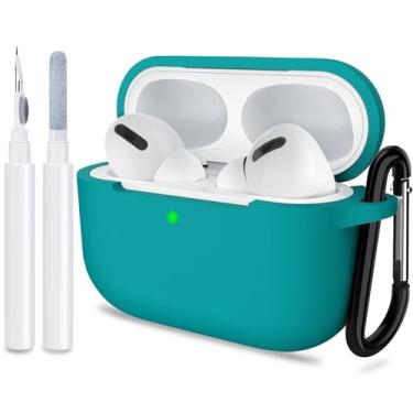 Imagem de Capa AirPods Pro, capa protetora de silicone ATUAT compatível com Apple AirPods Pro (2019), Emerald