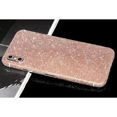 Imagem de Omio Adesivo para iPhone XS Max Glitter Skin Ultra Thin Sparkle Bling Diamond Envoltório de corpo inteiro bordas cobertas ajuste preciso à prova de poeira anti impressão digital resistente a arranhões