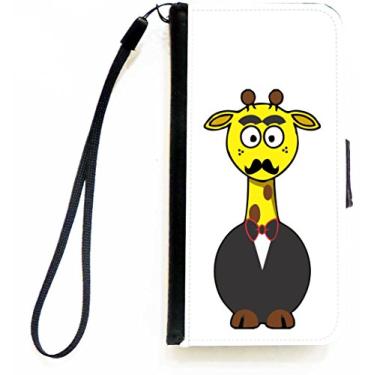 Imagem de Rikki Knight Capa carteira flip girafa bigode com aba magnética para Apple iPhone 5c