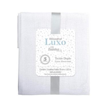 Imagem de Toalha Fralda Luxo Branca 70 cm x 1,07 m - Fraldas Incomfral, Branco