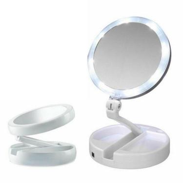 Imagem de Espelho Luz Led Portátil Regulagem Para Maquiagem Beleza Redondo