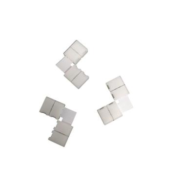 Imagem de Kit 3 Conectores Taschibra A47 90° L 2 Fios P/ Emenda De Fita Led Slim