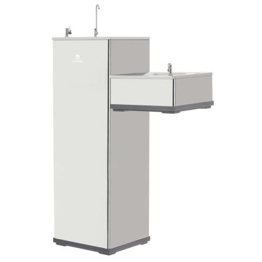 Imagem de Bebedouro De Coluna Conjugado Infantil Karina Linha Pressão Inox 220v K-40ci