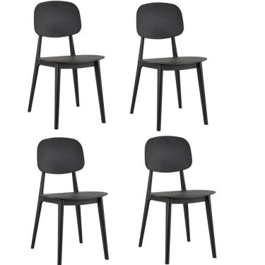 Imagem de Conjunto 4 Cadeiras Cátia Polipropileno Preto