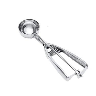 Imagem de Colher Brigadeiro Sorvete Confeitos Beijinho Ejetor 4cm Inox