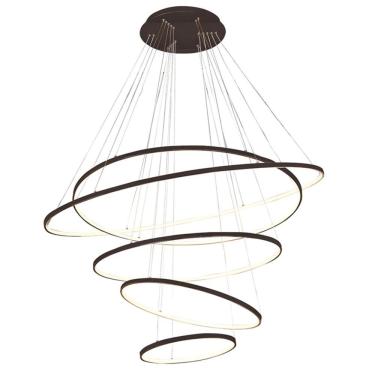 Imagem de Querolustre Pendente Dcd02816 5 Aneis 200w 3000k Preto