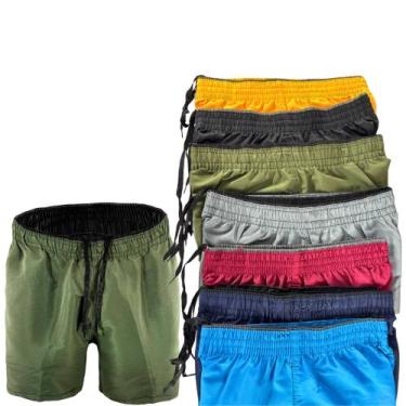Imagem de kit 10 Calção Short Masculino Microfibra Fitness Moda Praia - Sol Maga