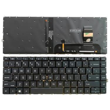 Imagem de Siakoocty Substituição De Laptop Com Layout Americano E Ponteiro Teclado Retroiluminado Para Hp Elitebook 840 G7 G8 845 G8, 745 Zbook Firefly 14