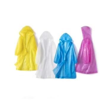 Imagem de Capa de Chuva Infantil com Capuz Impermeável Reutilizável Criança - Ar