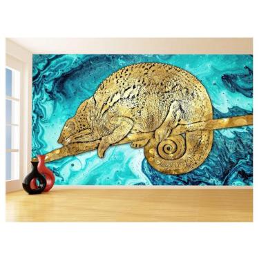 Imagem de Papel De Parede 3D Animais Pop Art Camaleão Pet 3,5M Pxa05 - Você Deco