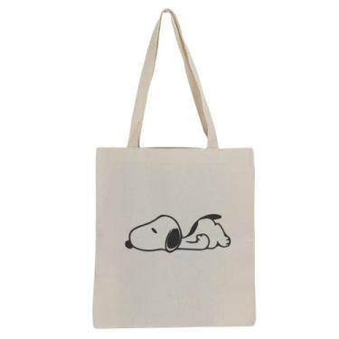 Imagem de Bolsa Ecobag 100% algodão Estampa SNOOPY TIRED - CARIOCA MAIS