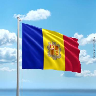 Imagem de Bandeira de Andorra 80cmx140cm Tecido Oxford 100% Poliéster - Presente
