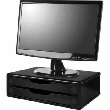 Imagem de Suporte para monitor 2 gavetas - SOUZA, Preto