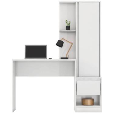 Imagem de Escrivaninha com Armário 1 Porta c/ Nichos Office Luna - Demóbile, Bra