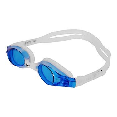 Imagem de Óculos de Natação Infantil TYR Swiples Branco Lente Azul