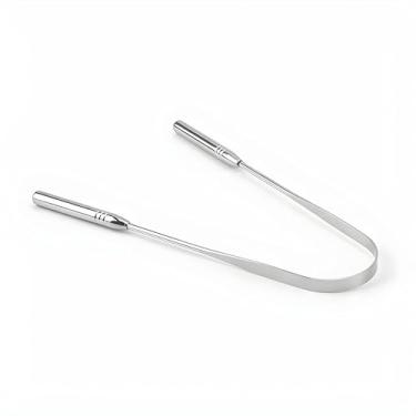 Imagem de Raspador de Língua Ayurvédico Para Limpeza Bucal Profunda Anti-Bactericida e Anti-Mau Hálito Aço Inox Design Ergonômico e Material Premium