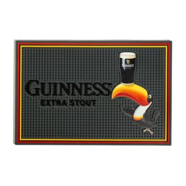Imagem de Guinness Tapetes de bar para bancada - 45,7 x 30,5 cm, acessório de bar Gilroy Art Toucan para casa ou pub