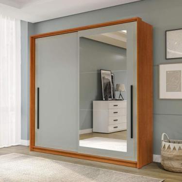 Imagem de Guarda Roupa 180,1cm 2 Portas de Correr com Espelho 240853 Valência Po