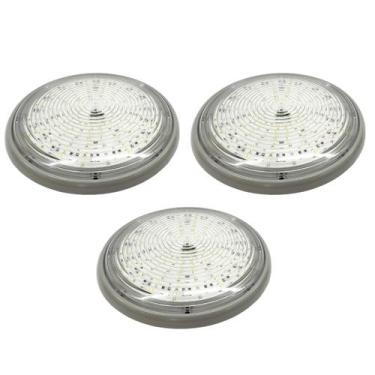 Imagem de Kit 3 Luminária Interna Motor Home Ambulancia 12v 13W Led  - HRM LEDS